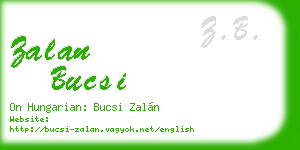 zalan bucsi business card